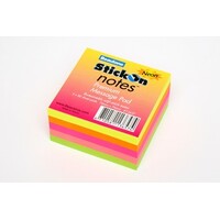 Stick On Notes Beautone Neon Memo Cube 76 x 76mm 13657 Pack 5