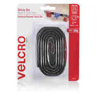 Velcro Stick On Tape Hook and Loop 25mm x 1m Black 