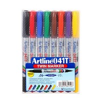 Marker Artline 041T Twin Tip Assorted Wallet 8