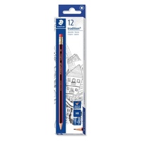 Staedtler 112 Hb Lead Pencils Rubber Tip Box Of 12