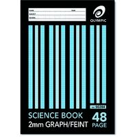 Science Book A4 2mm Graph Feint 48 Page Olympic Pack 20