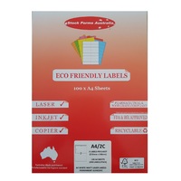 A4 Laser/ Inkjet / Copier 1 Label Per Page 100 Sheet
