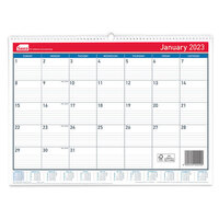 Planner Sasco Monthly Wall Calendar 10720 Spiral Bound 530mm x 385mm Y2023