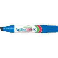 Marker Artline 100 Chisel Point Extra Broad Blue Box of 6