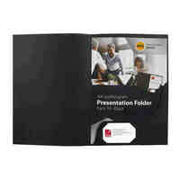 Presentation Folder A4 Marbig 1102002 Black Leathergrain Pack 10 