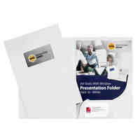 Presentation Folder A4 Marbig 1104208 White Glossy with Window Pack 10 