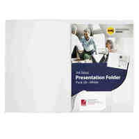 Presentation Folder A4 Marbig 1104308 White Glossy Box of 50 