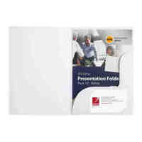 Presentation Folder A5 Marbig 1106108 White Glossy Pack 10 