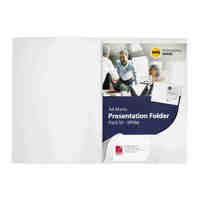 Presentation Folder A4 Marbig 1106208 White Matte Box of 50 