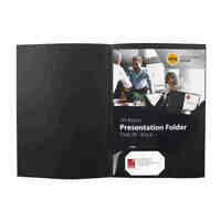 Presentation Folder A4 Marbig 1106302 Black Matte Pack 20 