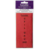 Indicator Tab Inserts Crystalfile A to Z Red 111541C Pack 60