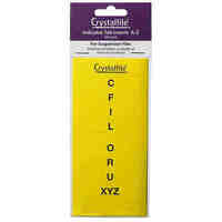 Indicator Tab Inserts Crystalfile A to Z Yellow 111544C Pack 60