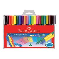 Marker Faber Castell Connector Pen 11200A Assorted Wallet 20 