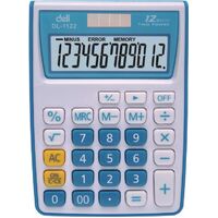 Calculator Student Assorted Colours 120 x 86 x 30mm Deli 1122 