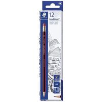 Pencil Staedtler Tradition HB Eraser Tip 112 Box of 12 