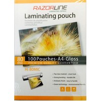 Laminating Pouch A4 80 Micron Razorline 11800 Pack 100