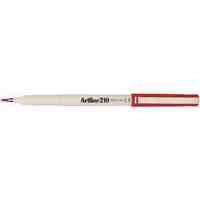 Pen Fineliner Artline 210 0.6mm Medium EK210N Box 12 Red 