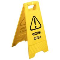 Safety Sign Cleanlink Yellow Work Area 