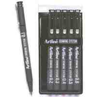 Pen Artline Drawing System 230 0.1 0.2 0.3 0.4 0.5 0.8mm Wallet 6