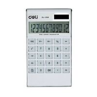 Calculator Flat White Desktop Hangsell Deli 1256