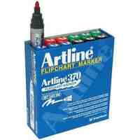 Marker Artline Flipchart 370 Bullet Point in Four Assorted Colours Box 12 