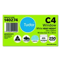 Windowface Envelope 229mm x 324mm C4 Tudor Cartridge Moist Seal 140274/119050 Box 250