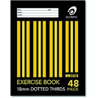 Exercise Book 225 x 175mm 18mm Dotted Thirds 48 Page Olympic 140740/00221 Pack 20