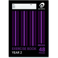 Exercise Book 225 x 175 48 Page Qld Rule Year 2 Olympic 140743/00352 Pack 20