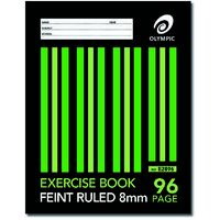 Exercise Book 225 x 175mm 8mm Ruled 96 Page Olympic 140764/00713 Pack 10