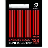 Exercise Book 225 x 175mm 8mm Ruled 128 Page Olympic 140769/00883 Pack 10