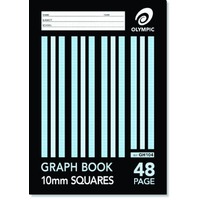 Graph Book A4 10mm Squares 48 Page Olympic 140838/03664 Pack 20 