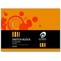 Sketch Block No. 60 Cartridge Sheet 25 Leaf A3 Paper Pad Olympic 09030 / Tudor 140893 