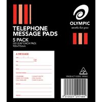 Telephone Message Pad Tudor/Olympic 141062  Pack 5