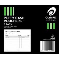 Petty Cash Pad Tudor Olympic 50 Leaf 100 x 120mm 141065 Pack 5