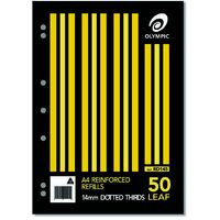 Looseleaf Refill Reinforced A4 Olympic 14mm Dotted Thirds 24261 Pack 50