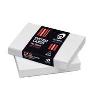 System Card 75 x 125mm Ruled Olympic 28891/141450 White Pack 100