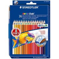 Watercolour pencils with brush Staedtler Noris Club 14410ND36 Hangsell pack 36 