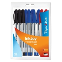 PaperMate Ballpoint Pen Inkjoy 100 Clear Assorted Pk10