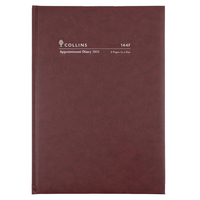 Diary Collins Appointment 144F A4 15 Minutes 2 Pages to a Day Burgundy Y2023