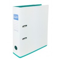 Binder A4 Lever Arch Plastic Bantex 70mm 1450 53 Two Tone Turquoise White