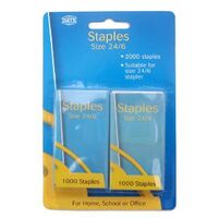 Staples Dats 24/6 Box 1000 1524 Pack 2