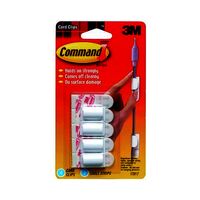 Command Adhesive 3M Round Cord Clips Pack 4 17017CLR