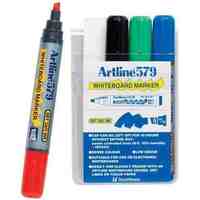 Whiteboard Marker Artline 579 Chisel Point Assorted Wallet 4