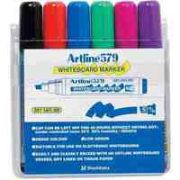 Whiteboard Marker Artline 579 Chisel Point Assorted Wallet 6