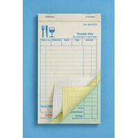 Restaurant Docket Book Zions SM Type Carbonless Triplicate 15T