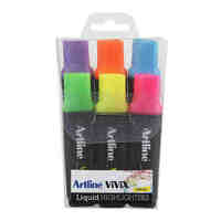 Highlighter Artline Vivix EK670AU6W1 Wallet of 6 Assorted Colours 
