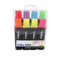 Highlighter Artline Vivix EK670AU8W1 Wallet of 8 Assorted Colours 
