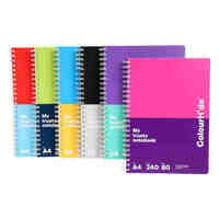 Note Book Marbig Colourhide A4 240 Page Assorted 1715999G Pack 5