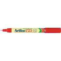 Marker Artline 725 Superfine Plastic Point 0.4mm Red Box 12