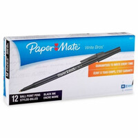 Pen Papermate Write Bros. Capped Ball Point Medium 1.0mm Box 12 Black Write Brothers 